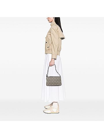 Burberry Tonal Check Canvas Shoulder Bag (view 2)