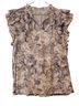 Entro 100% Cotton Floral Multi Color Short Sleeve Blouse Size 2X - photo 1