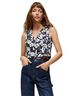 Veronica Beard Floral Blue Multi Color Sleeveless Top Size 0 - photo 1