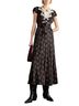 DÔEN 100% Viscose Floral Black Cocktail Dress Size L - photo 1