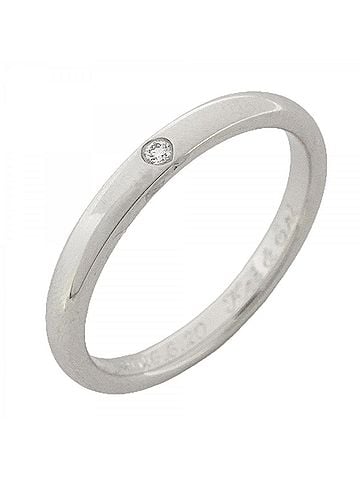 Tiffany & Co. Tiffany &amp; Co. Stacking Band Ring, 1PD (One Diamond), Pt950 Platinum, Men's (view 1)