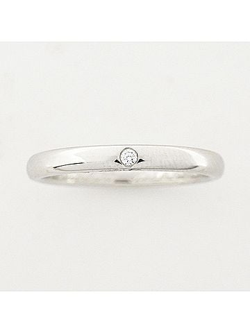 Tiffany & Co. Tiffany &amp; Co. Stacking Band Ring, 1PD (One Diamond), Pt950 Platinum, Men's (view 2)