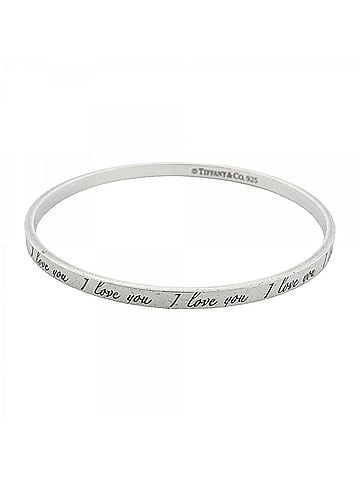 Tiffany & Co. Tiffany &amp; Co. Notes I Love You Bangle, Sterling Silver 925, Women's (view 1)