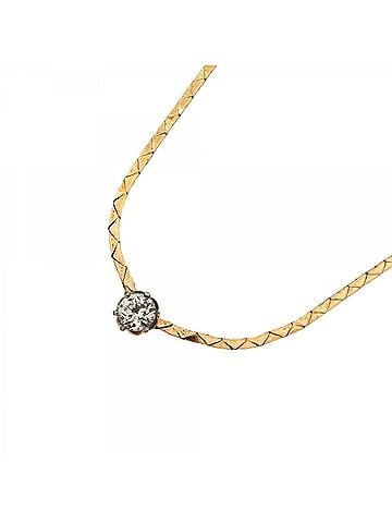 Christian Dior Christian Dior Necklace, GP Plated, Rhinestone, Gold, Women's (view 1)