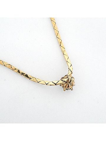 Christian Dior Christian Dior Necklace, GP Plated, Rhinestone, Gold, Women's (view 2)