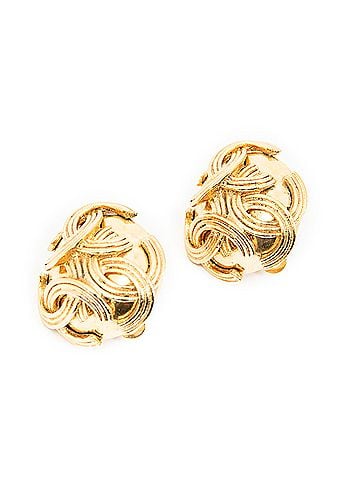 Chanel CC Round Clip On Earrings (view 1)