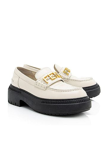 Fendi Fendi Leather Fendigraphy Platform Loafers - Size 10 / 40 (view 2)