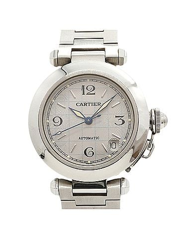 Cartier Cartier Pasha C W31023M7 Silver Dial Watch (Boys' Size) (view 1)