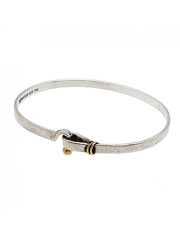 Tiffany & Co. Tiffany &amp; Co. Hook Eye Bangle, 18K Yellow Gold (KYG), Sterling Silver 925, for Men and Women (view 1)