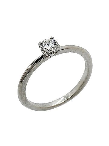 Tiffany & Co. Tiffany &amp; Co. True Ring, 1PD (One Diamond), Pt950 Platinum, 0.19ct Diamond, Women's (view 1)