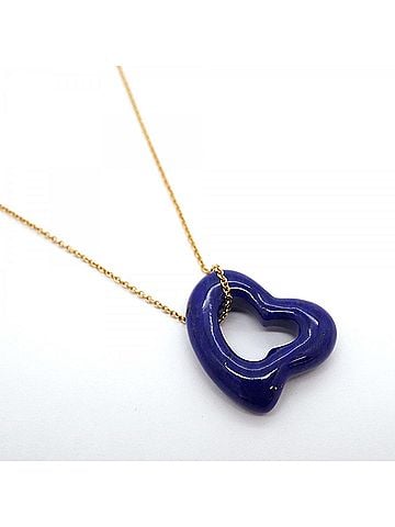 Tiffany & Co. Tiffany &amp; Co. Heart Necklace, 18K Yellow Gold, Lapis Lazuli, Blue, Women's (view 2)