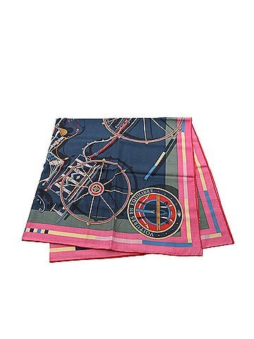 Hermès Voitures En Equilibre Cashmere Silk Shawl 140 (view 1)
