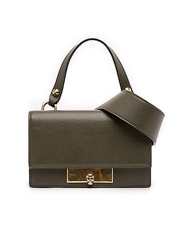 Alexander McQueen Mini Leather Skull Lock Top Handle Bag (view 1)