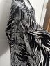 Cupshe 100% Polyester Animal Print Black White Swimsuit Cover Up Size L - photo 5