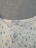Primark Floral White Blue Green Short Sleeve Top Size M - photo 3