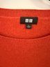 Uniqlo 100% Cashmere Orange Cashmere Pullover Sweater Size L - photo 3