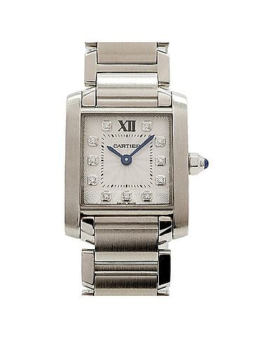Cartier Cartier Tank Française SM Diamond WE110006 Silver Dial Women's Watch (view 1)