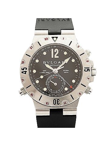 Bvlgari Bulgari Diagono Scuba GMT SD38SGMT Black Dial Men's Watch (view 1)