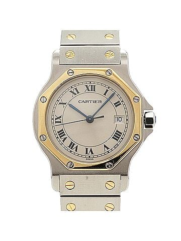 Cartier Cartier Santos Octagon LM W2001583 Ivory Dial Watch (Men's &amp; Women's) (view 1)