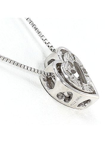 Unbranded K10 10K WG White Gold Necklace with 0.08ct Diamond, Total Weight 1.5g, 42cm, Jewelry (view 2)