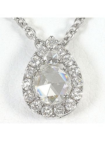 Unbranded 18K (18-karat white gold) necklace with 0.37ct diamond, certificate of authenticity included, total weight 3.0g, 45cm length. Jewelry. (view 1)