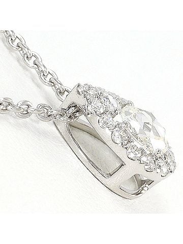 Unbranded 18K (18-karat white gold) necklace with 0.37ct diamond, certificate of authenticity included, total weight 3.0g, 45cm length. Jewelry. (view 2)