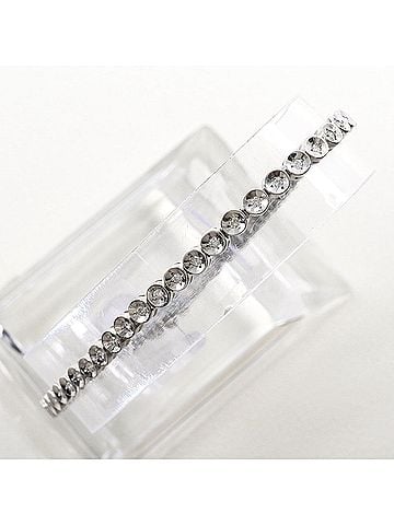 Unbranded K14 14K WG White Gold Bracelet with 0.55ct Diamond, Card Included, Total Weight 9.3g, 17.5cm, Jewelry (view 1)