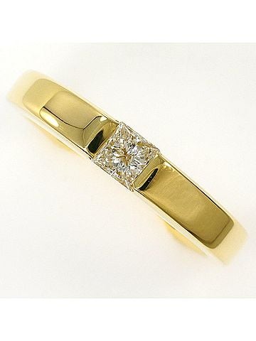 Unbranded 18K (18-karat) Yellow Gold Ring, 1 Diamond, 0.25ct, Total Weight 6.1g, Jewelry (view 1)