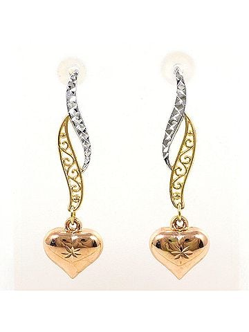 Unbranded K14 14K YG Yellow Gold Earrings, Total Weight 1.6g, Jewelry (view 1)