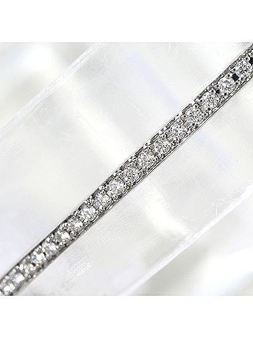 Unbranded 18K (18-karat white gold) bracelet with 0.15ct diamond, card included, total weight 4.0g, 18.5cm, jewelry. (view 2)