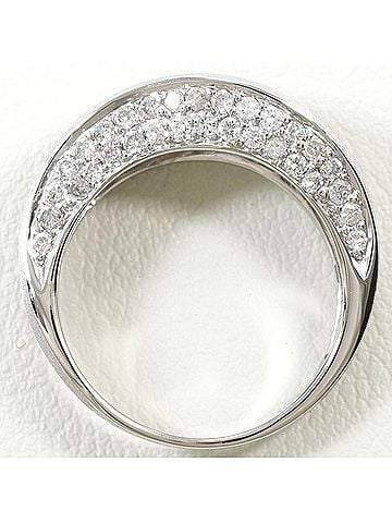 Unbranded 18K (18-karat white gold) ring with 0.65ct diamond, card included, total weight 5.5g, jewelry. (view 2)