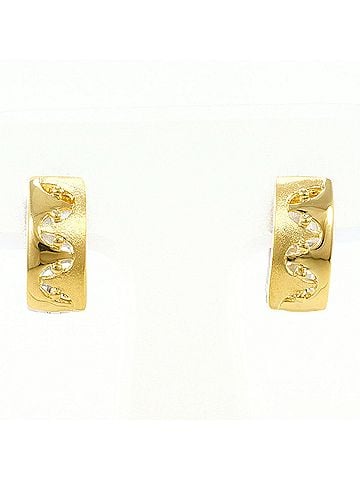 Unbranded 18K (18-karat gold) Yellow Gold (YG) Earrings, 14K White (K14) Total Weight 2.9g, Jewelry (view 1)