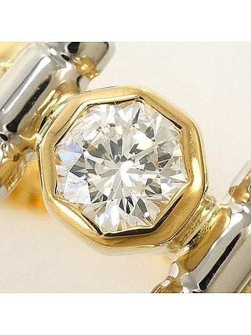 Unbranded PT900 Platinum 18K Yellow Gold Ring with 0.313ct Diamond, Total Weight 3.6g, Jewelry (view 2)
