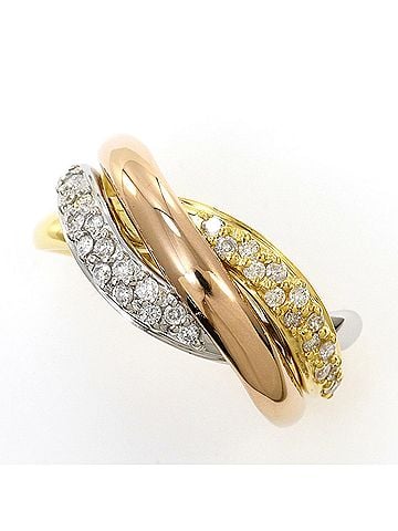 Unbranded PT900 Platinum 18K Yellow Gold Ring, 1 Diamond 0.30ct, Total Weight 6.4g, Jewelry (view 1)