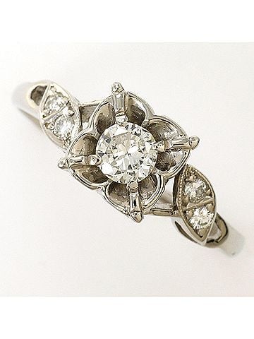Unbranded Pm850 Platinum Ring, 1 Diamond, 0.22ct, SI1 Clarity, Certificate of Authenticity, Total Weight 2.9g, Jewelry (view 1)