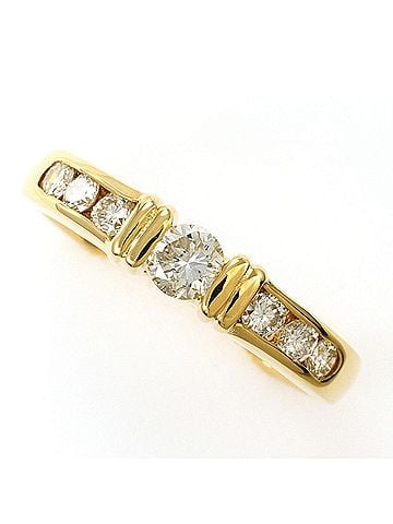 Unbranded 18K (18-karat) Yellow Gold Ring with 0.50ct Diamond, Total Weight 3.1g, Jewelry (view 1)