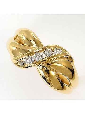 Unbranded 18K (18-karat) Yellow Gold Ring with 0.20ct Diamond, Total Weight 4.0g, Jewelry (view 1)