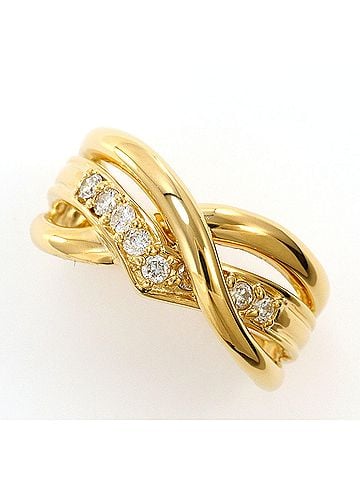 Unbranded 18K (18-karat) Yellow Gold Ring with 0.18ct Diamond, Total Weight 5.1g, Jewelry (view 1)