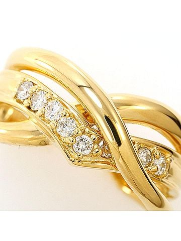 Unbranded 18K (18-karat) Yellow Gold Ring with 0.18ct Diamond, Total Weight 5.1g, Jewelry (view 2)