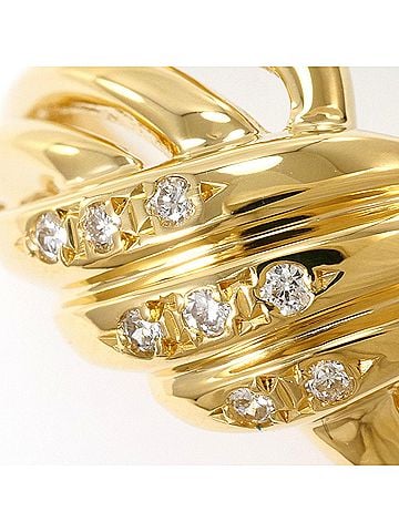 Unbranded 18K (18-karat) Yellow Gold Ring with 0.08ct Diamond, Total Weight 4.6g, Jewelry (view 2)