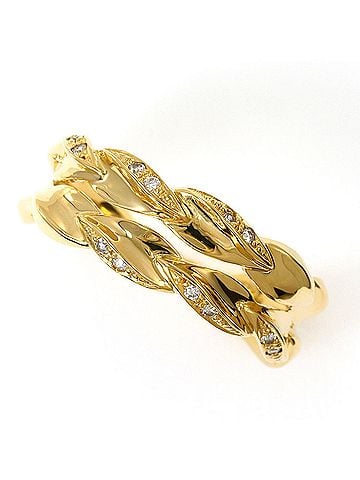 Unbranded 18K (18-karat) Yellow Gold Ring with 0.06ct Diamond, Total Weight 3.7g, Jewelry (view 1)
