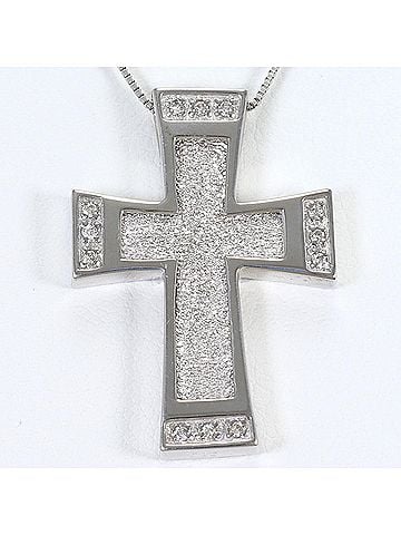 Unbranded 18K (18-karat white gold) necklace with a 0.08 ct diamond, total weight 6.7g, 50cm length. Jewelry. (view 1)