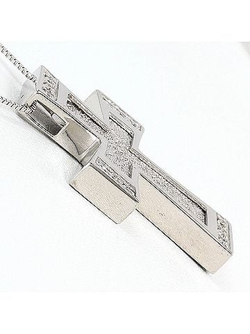 Unbranded 18K (18-karat white gold) necklace with a 0.08 ct diamond, total weight 6.7g, 50cm length. Jewelry. (view 2)