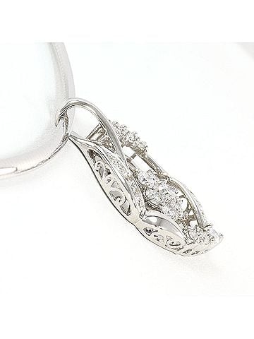 Unbranded PT900 Platinum / PT850 Necklace with 1.00ct Diamond, Total Weight 19.7g, 40cm Length, Jewelry (view 2)