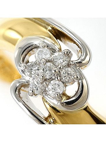 Unbranded PT850 Platinum 18K Yellow Gold Ring with 0.11ct Diamond, Total Weight 5.3g, Jewelry (view 2)