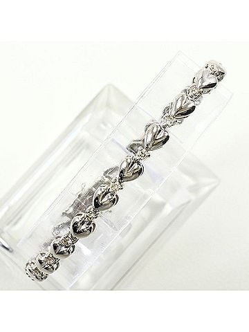 Unbranded 18K (18-karat white gold) bracelet with 0.75 ct diamonds, total weight 10.2g, 16.5cm length. Jewelry. (view 1)
