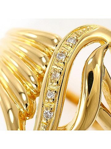 Unbranded 18K (18-karat) Yellow Gold Ring with 0.03ct Diamond, Total Weight 5.1g, Jewelry (view 2)