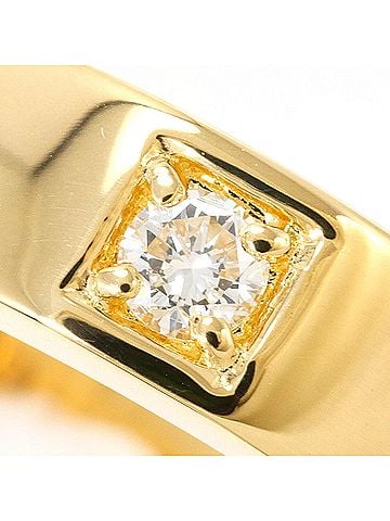Unbranded 18K (18-karat) Yellow Gold Ring with 0.09ct Diamond, Total Weight 3.6g, Jewelry (view 2)