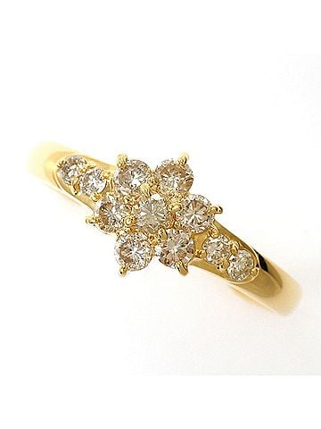 Unbranded 18K (18-karat) Yellow Gold Ring with 0.50ct Diamond, Total Weight 2.1g, Jewelry (view 1)