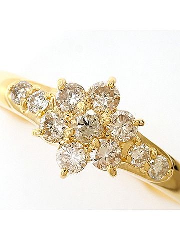 Unbranded 18K (18-karat) Yellow Gold Ring with 0.50ct Diamond, Total Weight 2.1g, Jewelry (view 2)
